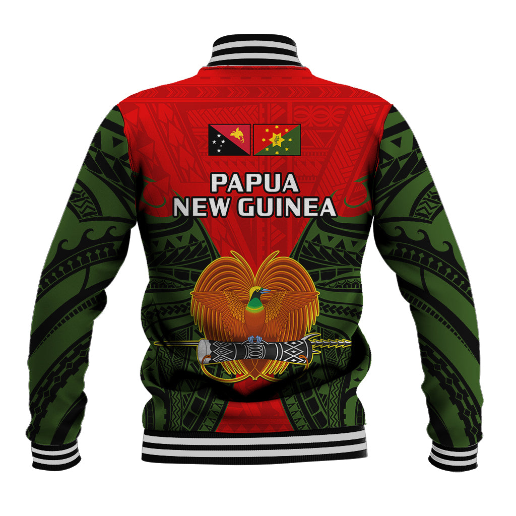 Papua New Guinea Baseball Jacket Eastern Highlands Province Mix Coat Of Arms Polynesian Art - Wonder Print Shop