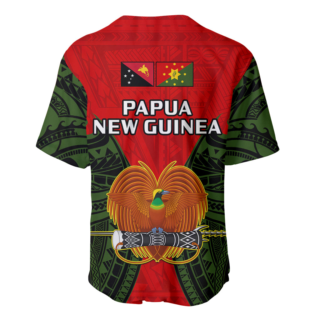 Papua New Guinea Baseball Jersey Eastern Highlands Province Mix Coat Of Arms Polynesian Art - Wonder Print Shop