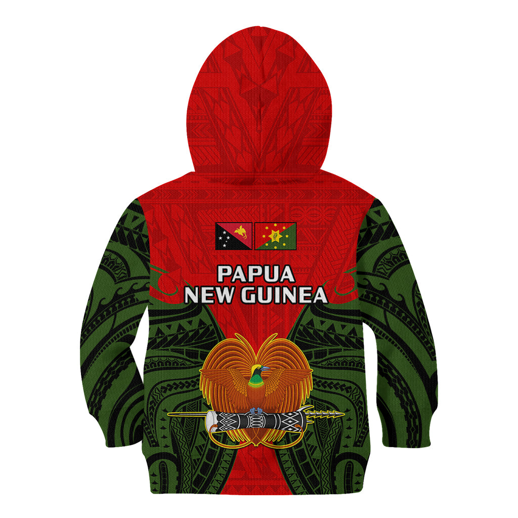 Papua New Guinea Kid Hoodie Eastern Highlands Province Mix Coat Of Arms Polynesian Art - Wonder Print Shop