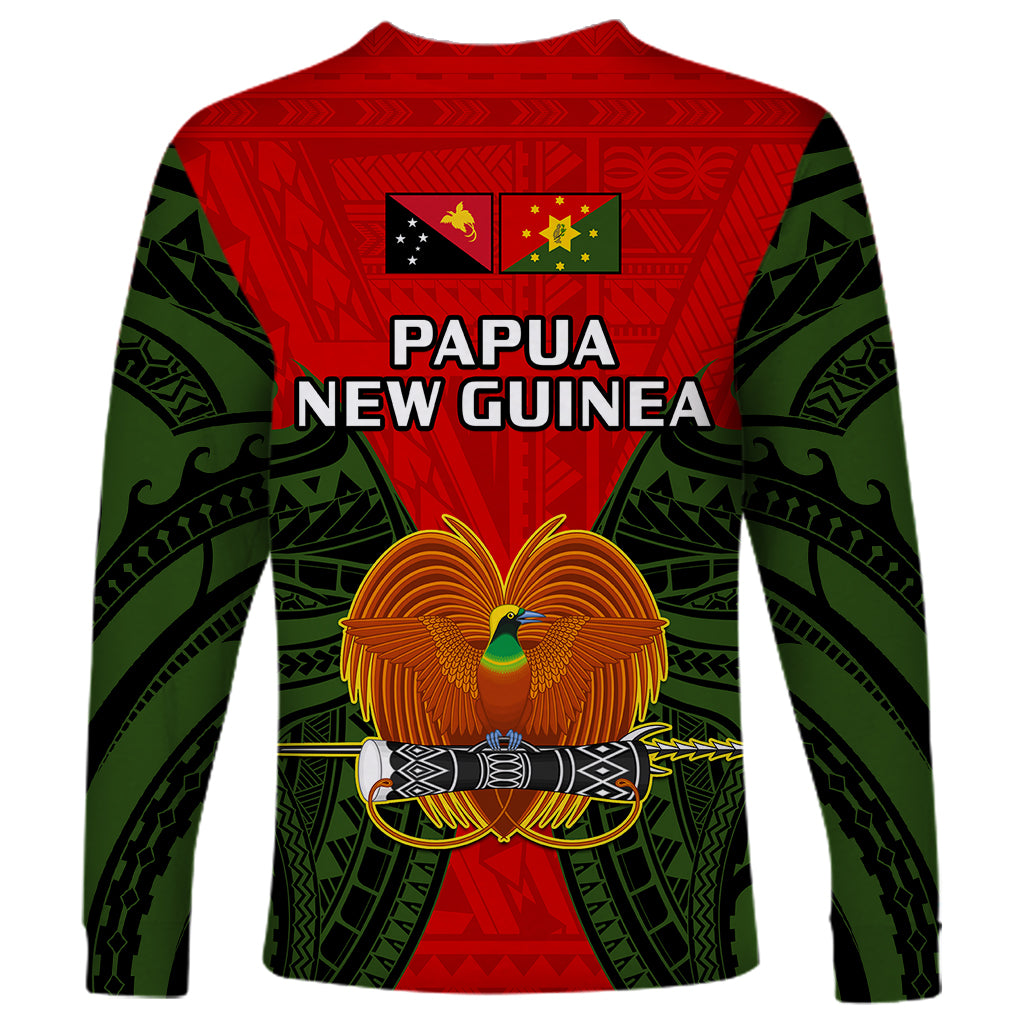 Papua New Guinea Long Sleeve Shirt Eastern Highlands Province Mix Coat Of Arms Polynesian Art - Wonder Print Shop
