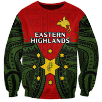 Papua New Guinea Sweatshirt Eastern Highlands Province Mix Coat Of Arms Polynesian Art - Wonder Print Shop