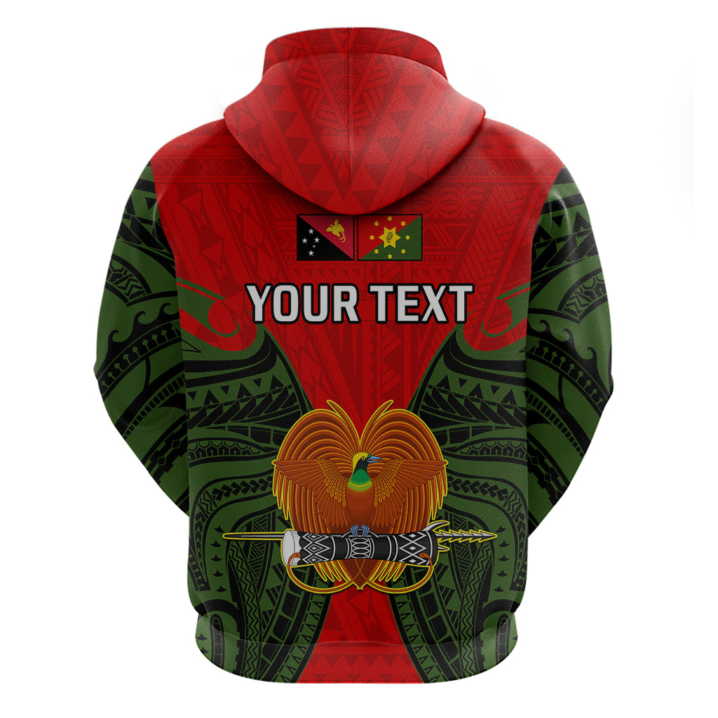 Custom Papua New Guinea Hoodie Eastern Highlands Province Mix Coat Of Arms Polynesian Art - Wonder Print Shop