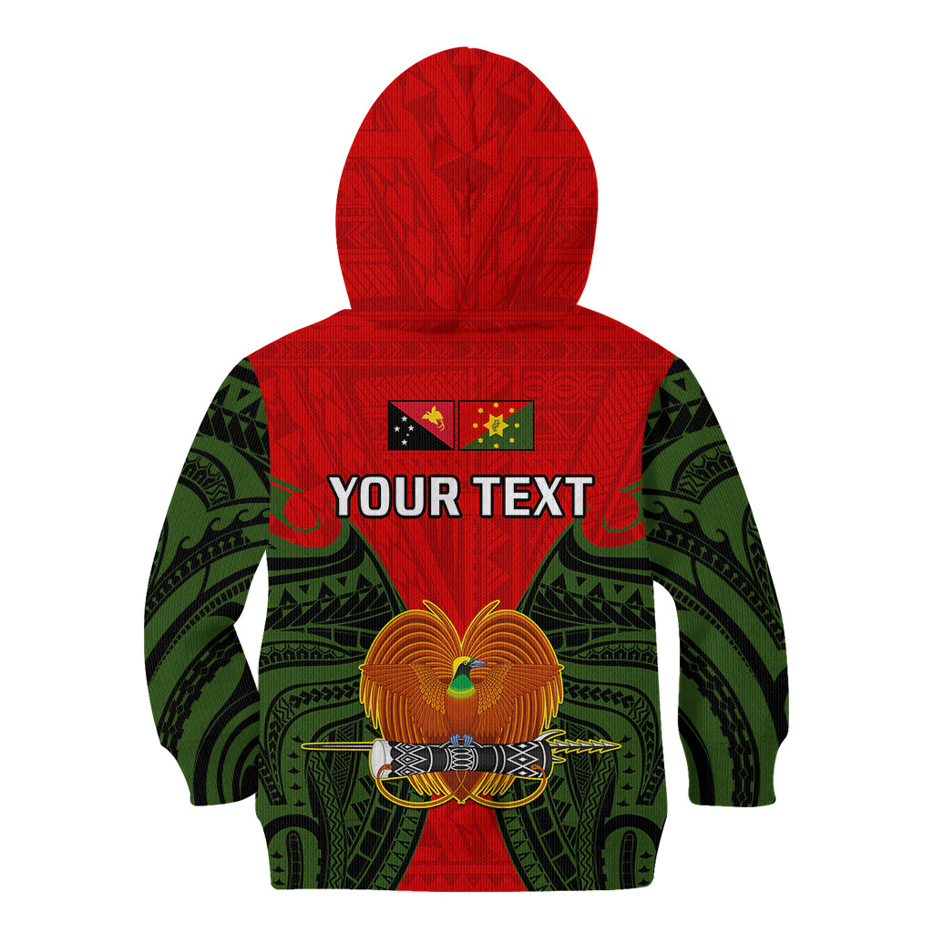 (Custom Personalised) Papua New Guinea Kid Hoodie Eastern Highlands Province Mix Coat Of Arms Polynesian Art - Wonder Print Shop