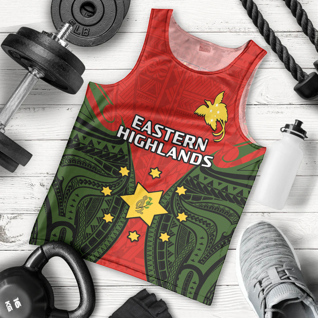 custom-personalised-papua-new-guinea-men-tank-top-eastern-highlands-province-mix-coat-of-arms-polynesian-art
