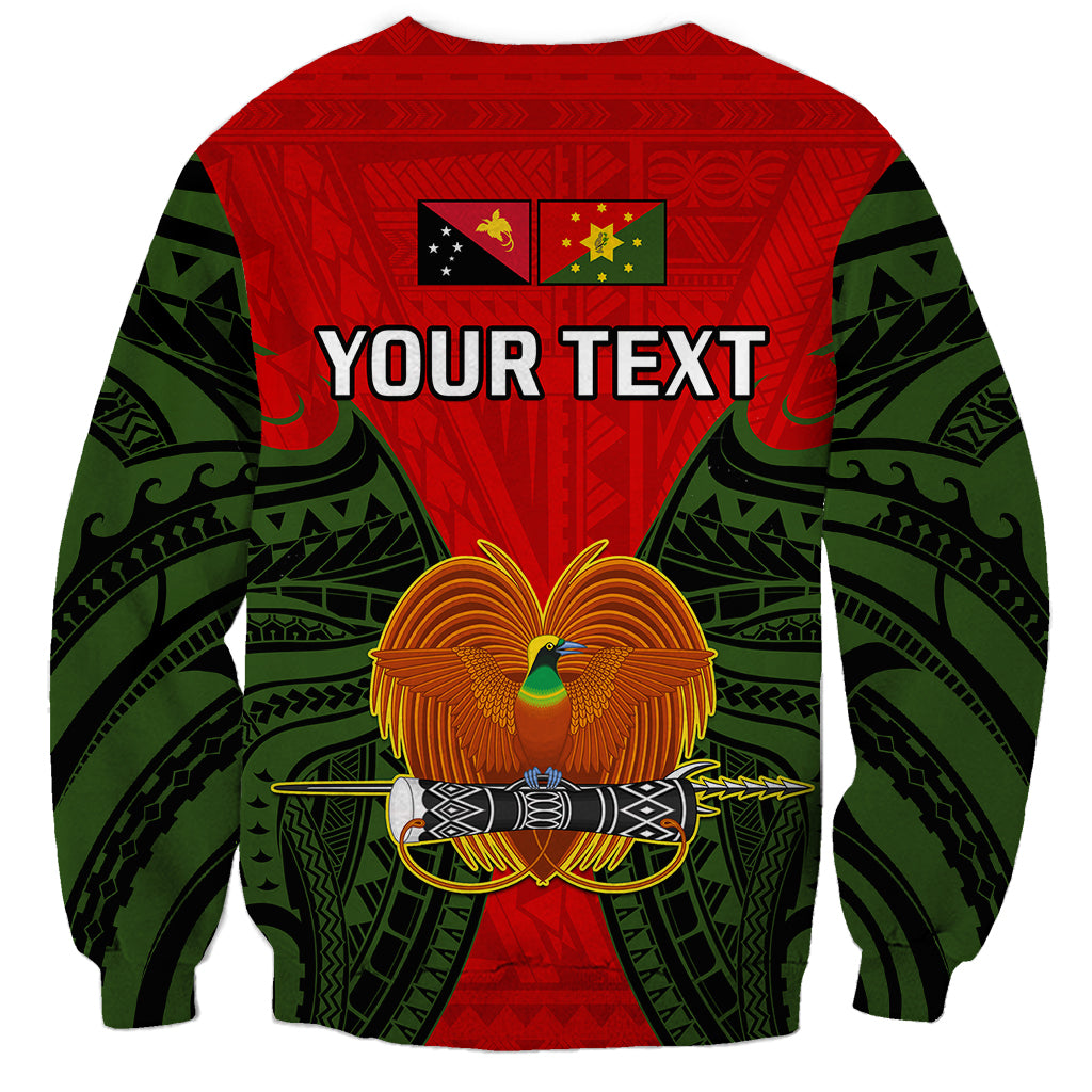(Custom Personalised) Papua New Guinea Sweatshirt Eastern Highlands Province Mix Coat Of Arms Polynesian Art - Wonder Print Shop