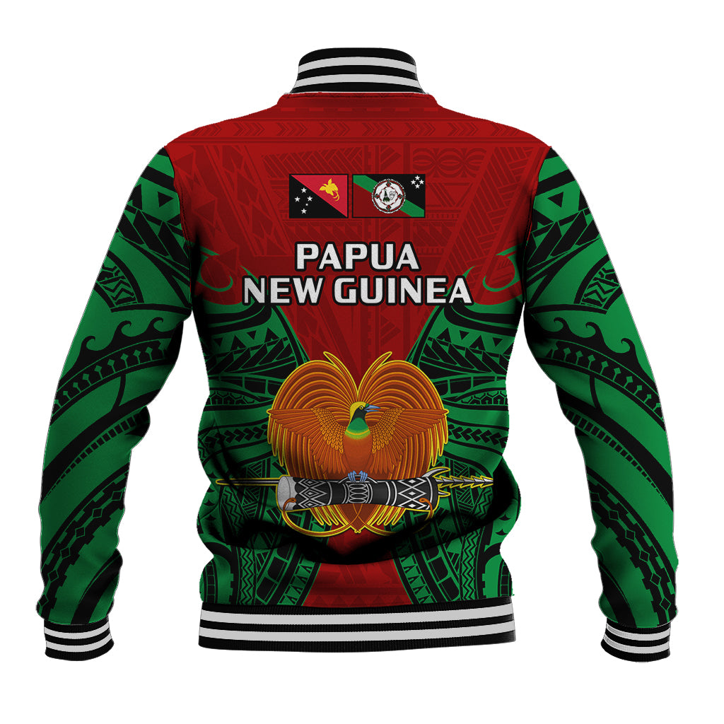 Papua New Guinea Baseball Jacket East New Britain Province Mix Coat Of Arms Polynesian Art - Wonder Print Shop