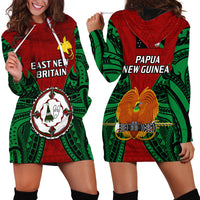 Papua New Guinea Hoodie Dress East New Britain Province Mix Coat Of Arms Polynesian Art - Wonder Print Shop