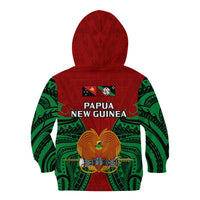 Papua New Guinea Kid Hoodie East New Britain Province Mix Coat Of Arms Polynesian Art - Wonder Print Shop