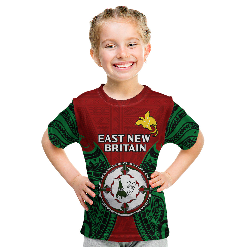 Papua New Guinea Kid T Shirt East New Britain Province Mix Coat Of Arms Polynesian Art - Wonder Print Shop