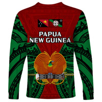 Papua New Guinea Long Sleeve Shirt East New Britain Province Mix Coat Of Arms Polynesian Art - Wonder Print Shop
