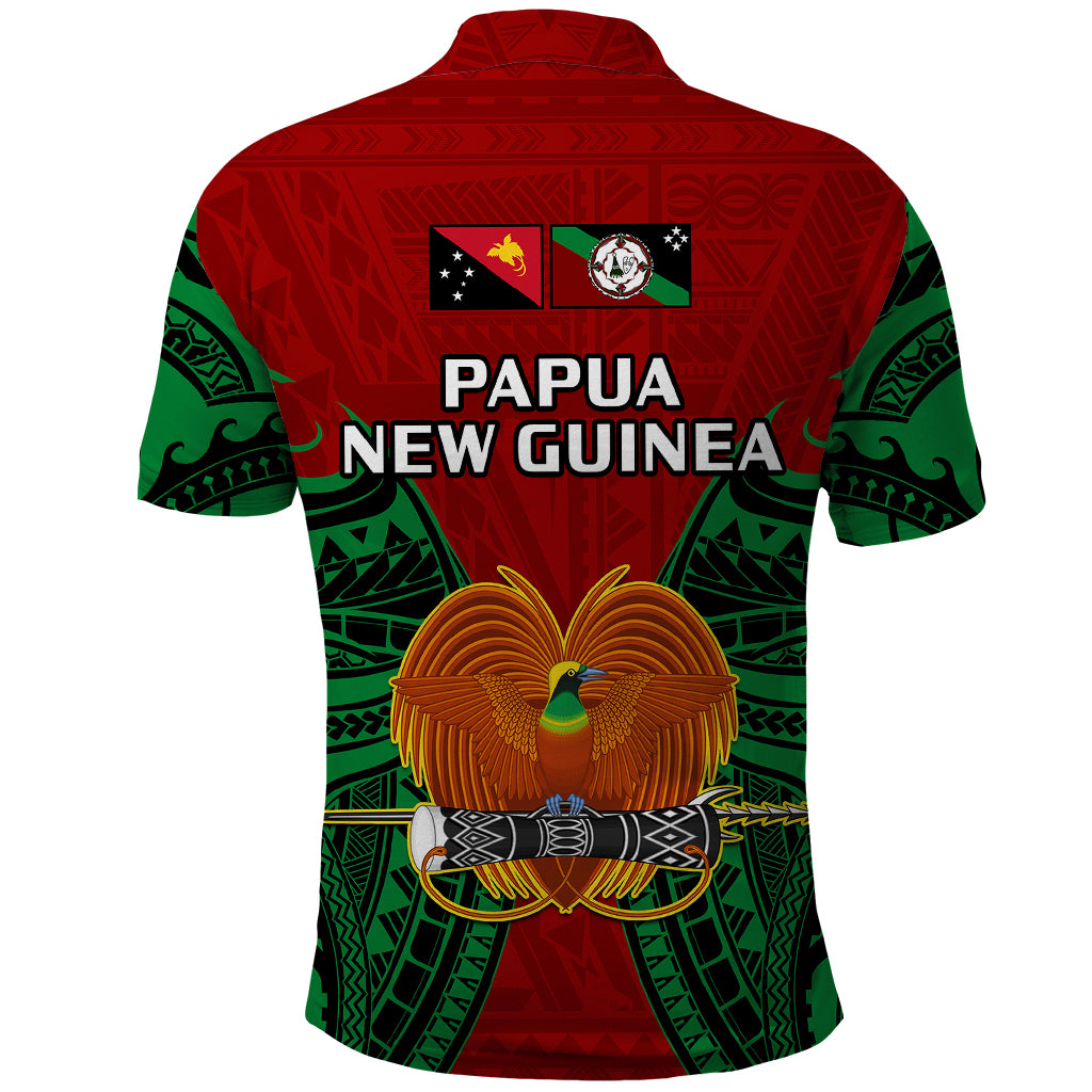 Papua New Guinea Polo Shirt East New Britain Province Mix Coat Of Arms Polynesian Art - Wonder Print Shop