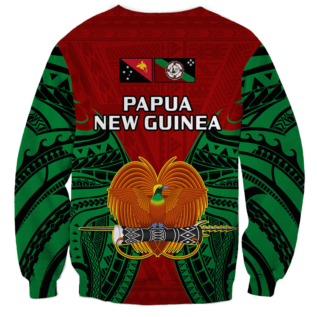 Papua New Guinea Sweatshirt East New Britain Province Mix Coat Of Arms Polynesian Art - Wonder Print Shop