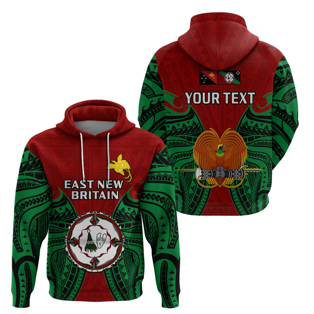 Custom Papua New Guinea Hoodie East New Britain Province Mix Coat Of Arms Polynesian Art - Wonder Print Shop