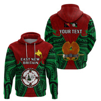 Custom Papua New Guinea Hoodie East New Britain Province Mix Coat Of Arms Polynesian Art - Wonder Print Shop