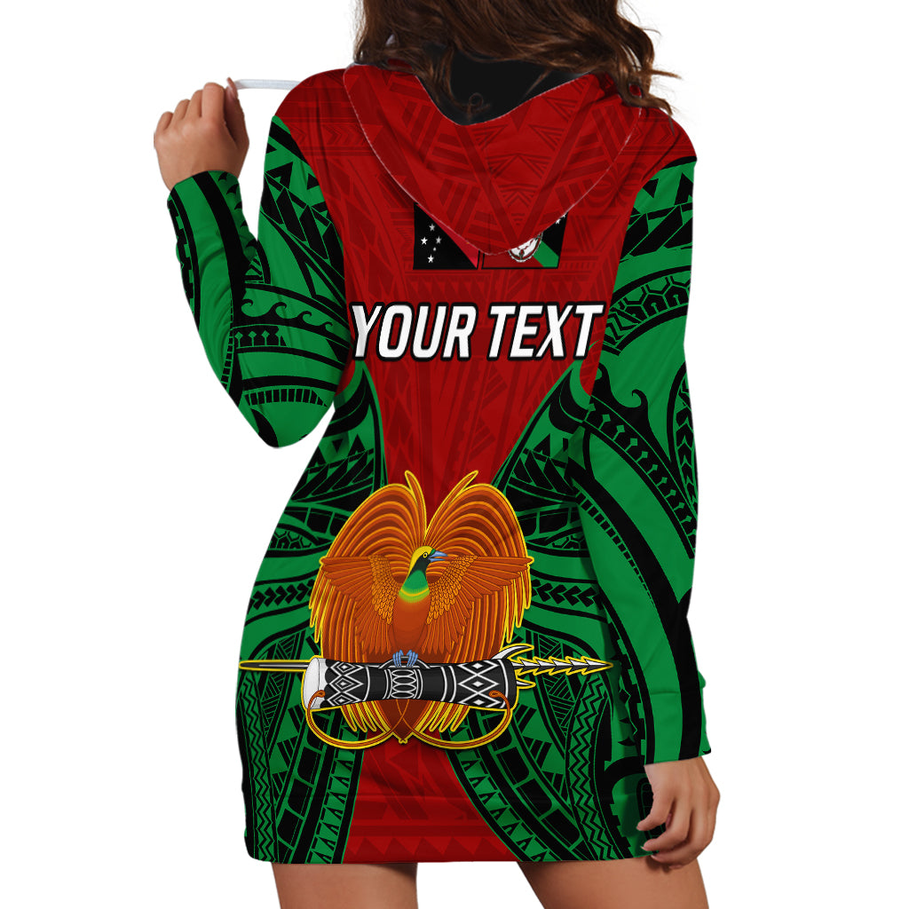 (Custom Personalised) Papua New Guinea Hoodie Dress East New Britain Province Mix Coat Of Arms Polynesian Art - Wonder Print Shop