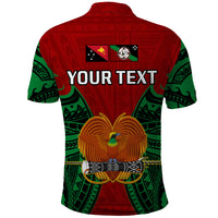 Custom Papua New Guinea Polo Shirt East New Britain Province Mix Coat Of Arms Polynesian Art - Wonder Print Shop