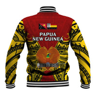Papua New Guinea Baseball Jacket Madang Province Mix Coat Of Arms Polynesian Art - Wonder Print Shop