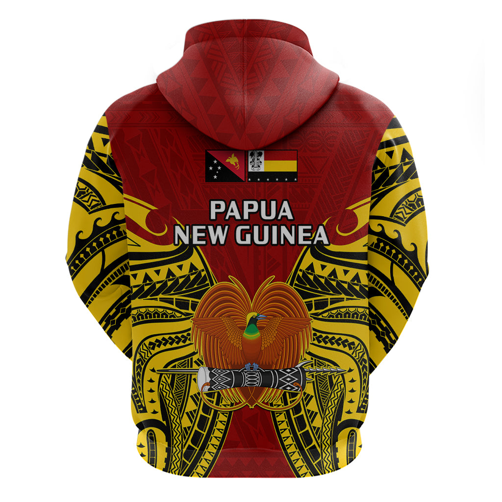 Papua New Guinea Hoodie Madang Province Mix Coat Of Arms Polynesian Art - Wonder Print Shop