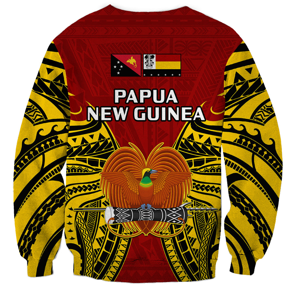 Papua New Guinea Sweatshirt Madang Province Mix Coat Of Arms Polynesian Art - Wonder Print Shop