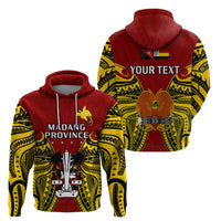 Custom Papua New Guinea Hoodie Madang Province Mix Coat Of Arms Polynesian Art - Wonder Print Shop