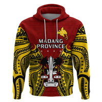 Custom Papua New Guinea Hoodie Madang Province Mix Coat Of Arms Polynesian Art - Wonder Print Shop