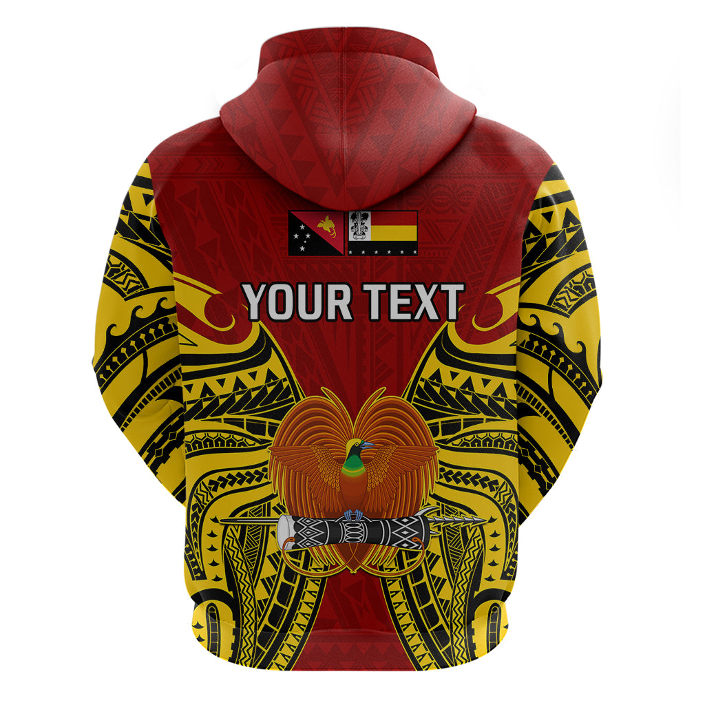 Custom Papua New Guinea Hoodie Madang Province Mix Coat Of Arms Polynesian Art - Wonder Print Shop