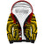 (Custom Personalised) Papua New Guinea Sherpa Hoodie Madang Province Mix Coat Of Arms Polynesian Art - Wonder Print Shop