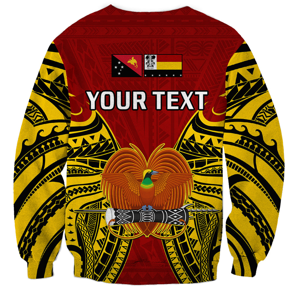 (Custom Personalised) Papua New Guinea Sweatshirt Madang Province Mix Coat Of Arms Polynesian Art - Wonder Print Shop