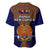 Papua New Guinea Baseball Jersey Manus Province Mix Coat Of Arms Polynesian Art - Wonder Print Shop