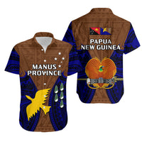 Papua New Guinea Hawaiian Shirt Manus Province Mix Coat Of Arms Polynesian Art - Wonder Print Shop