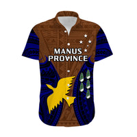 Papua New Guinea Hawaiian Shirt Manus Province Mix Coat Of Arms Polynesian Art - Wonder Print Shop