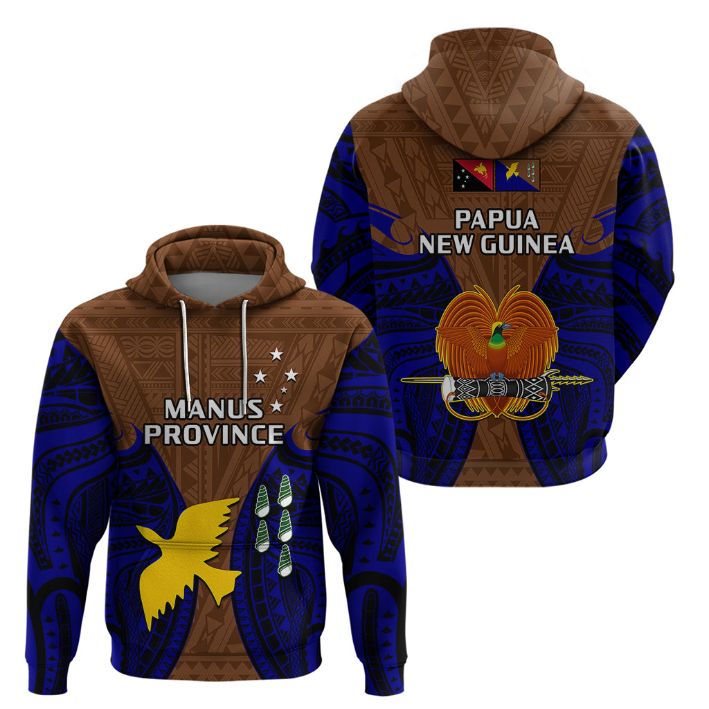 Papua New Guinea Hoodie Manus Province Mix Coat Of Arms Polynesian Art - Wonder Print Shop