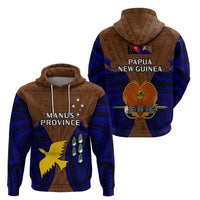 Papua New Guinea Hoodie Manus Province Mix Coat Of Arms Polynesian Art - Wonder Print Shop