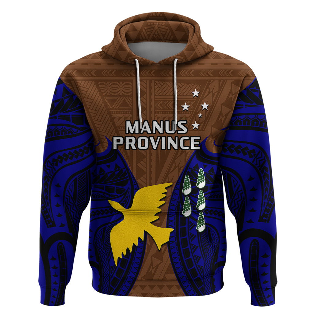 Papua New Guinea Hoodie Manus Province Mix Coat Of Arms Polynesian Art - Wonder Print Shop