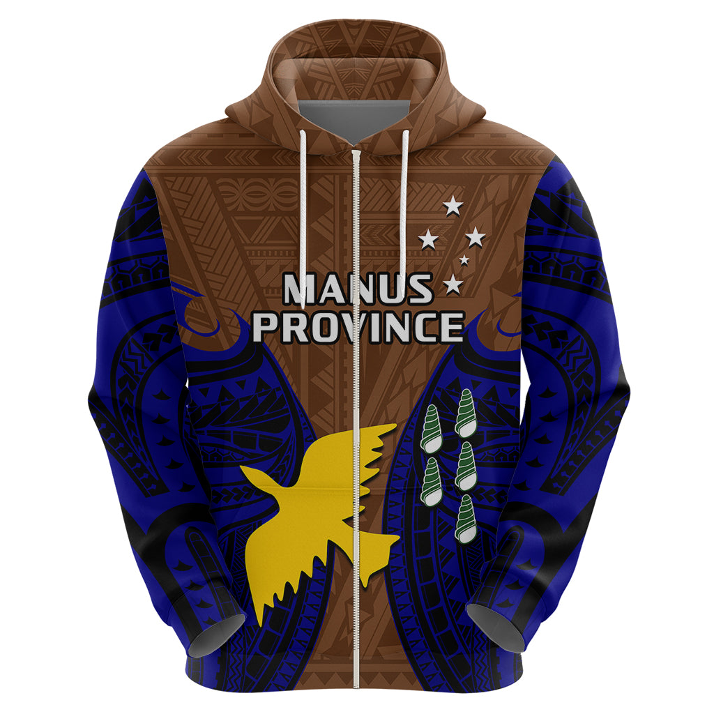 Papua New Guinea Hoodie Manus Province Mix Coat Of Arms Polynesian Art - Wonder Print Shop