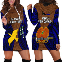Papua New Guinea Hoodie Dress Manus Province Mix Coat Of Arms Polynesian Art - Wonder Print Shop