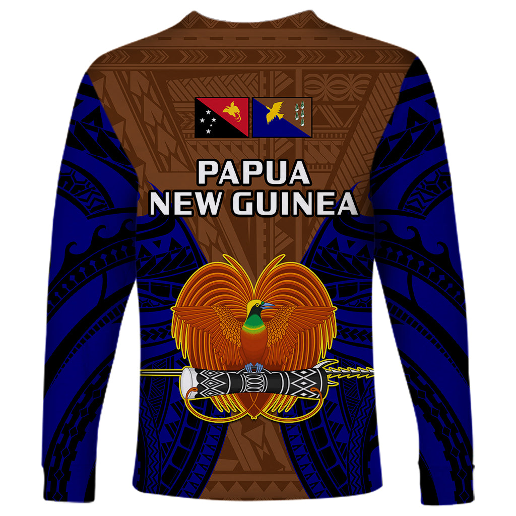 Papua New Guinea Long Sleeve Shirt Manus Province Mix Coat Of Arms Polynesian Art - Wonder Print Shop