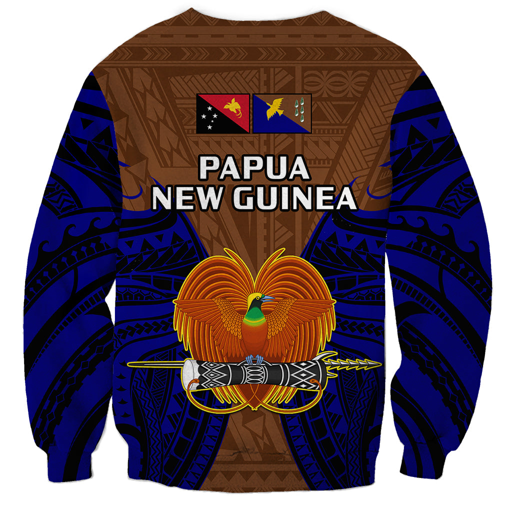 Papua New Guinea Sweatshirt Manus Province Mix Coat Of Arms Polynesian Art - Wonder Print Shop