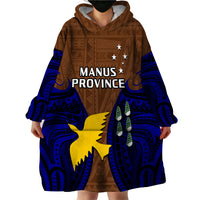 Papua New Guinea Wearable Blanket Hoodie Manus Province Mix Coat Of Arms Polynesian Art - Wonder Print Shop