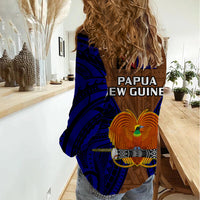 Papua New Guinea Women Casual Shirt Manus Province Mix Coat Of Arms Polynesian Art - Wonder Print Shop