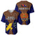 (Custom Personalised) Papua New Guinea Baseball Jersey Manus Province Mix Coat Of Arms Polynesian Art - Wonder Print Shop