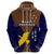 Custom Papua New Guinea Hoodie Manus Province Mix Coat Of Arms Polynesian Art - Wonder Print Shop