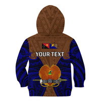 (Custom Personalised) Papua New Guinea Kid Hoodie Manus Province Mix Coat Of Arms Polynesian Art - Wonder Print Shop