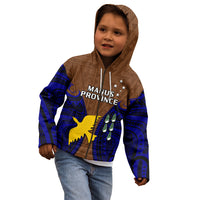 (Custom Personalised) Papua New Guinea Kid Hoodie Manus Province Mix Coat Of Arms Polynesian Art - Wonder Print Shop