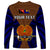 (Custom Personalised) Papua New Guinea Long Sleeve Shirt Manus Province Mix Coat Of Arms Polynesian Art - Wonder Print Shop