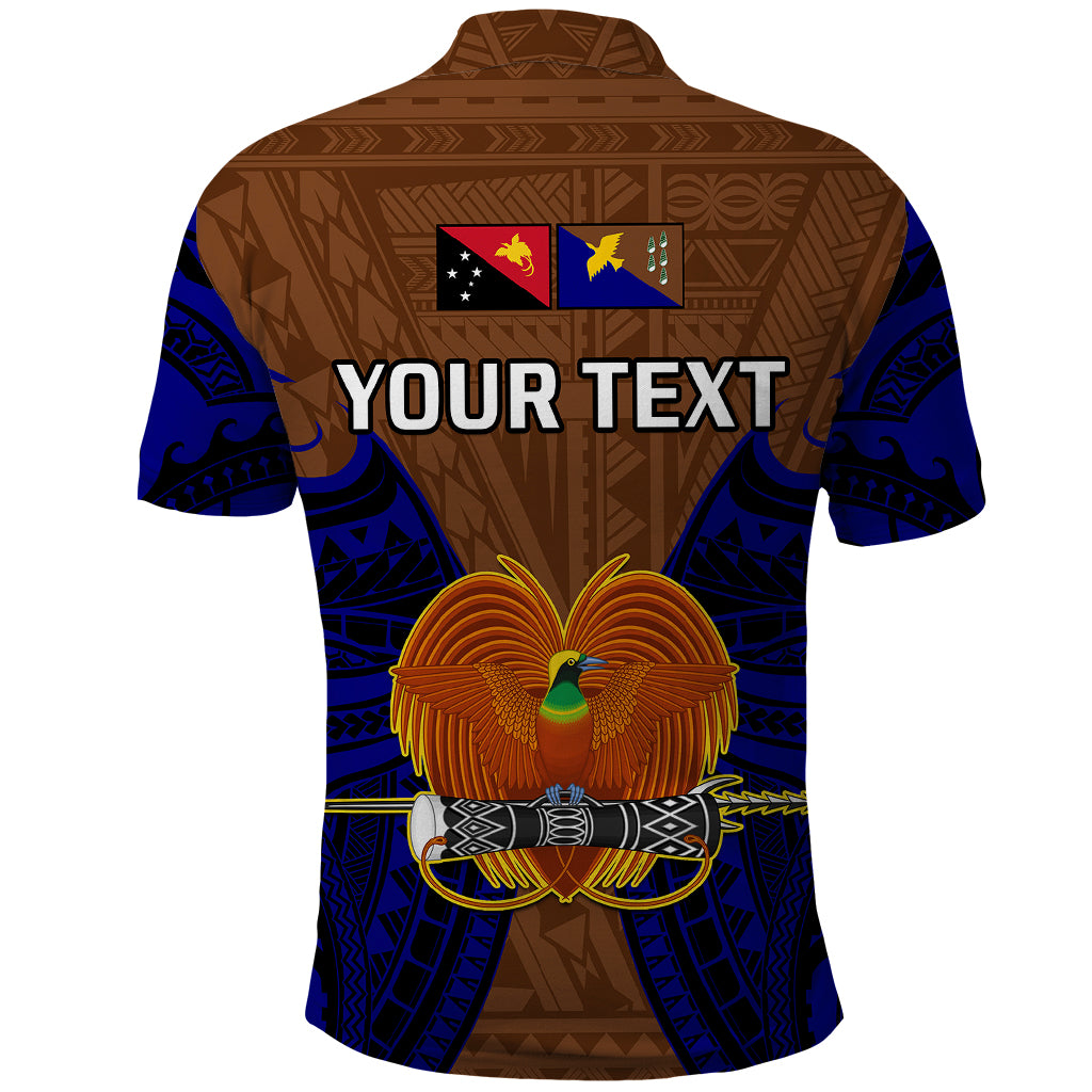 Custom Papua New Guinea Polo Shirt Manus Province Mix Coat Of Arms Polynesian Art - Wonder Print Shop