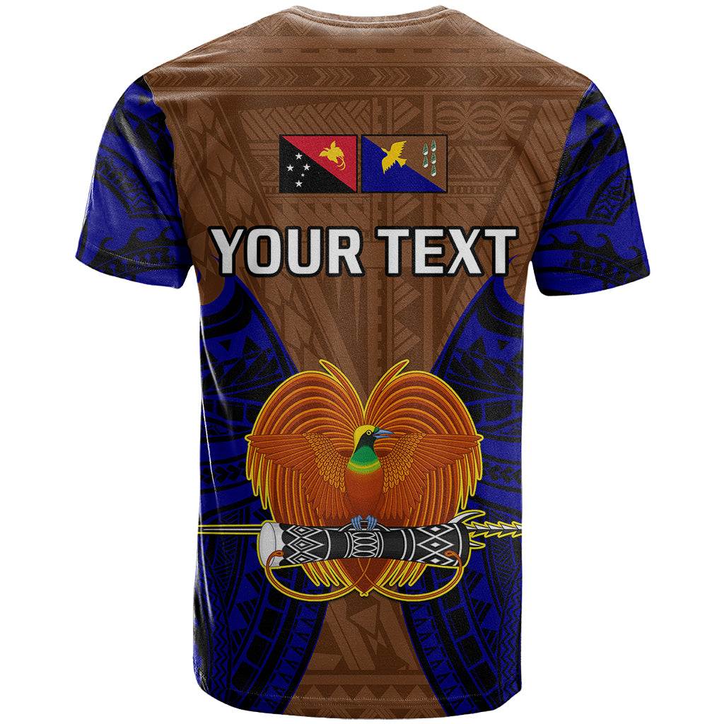 Custom Papua New Guinea T Shirt Manus Province Mix Coat Of Arms Polynesian Art - Wonder Print Shop
