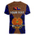 (Custom Personalised) Papua New Guinea Women V Neck T Shirt Manus Province Mix Coat Of Arms Polynesian Art - Wonder Print Shop