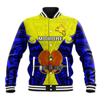 Papua New Guinea Baseball Jacket Morobe Province Mix Coat Of Arms Polynesian Art - Wonder Print Shop