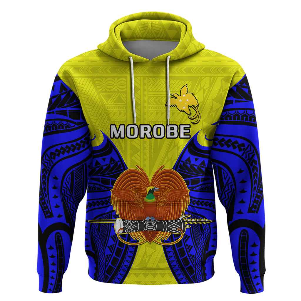Papua New Guinea Hoodie Morobe Province Mix Coat Of Arms Polynesian Art - Wonder Print Shop